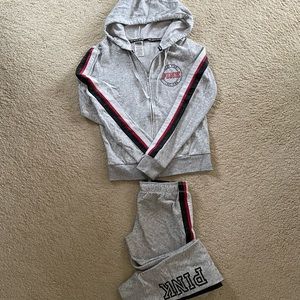 PINK Victoria’s Secret Limited Edition campus hoodie  and matching pants